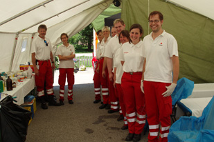 Great Medical Service with our Ambulance Team in the finish area