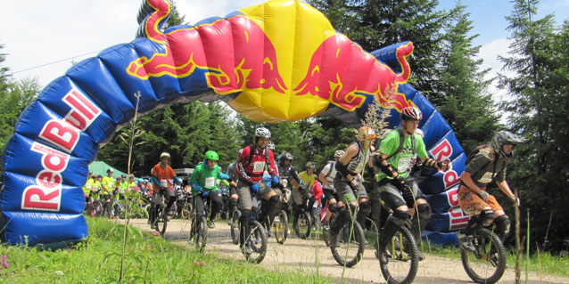 �Gatsch und Gaudi� beim Einrad-Downhill