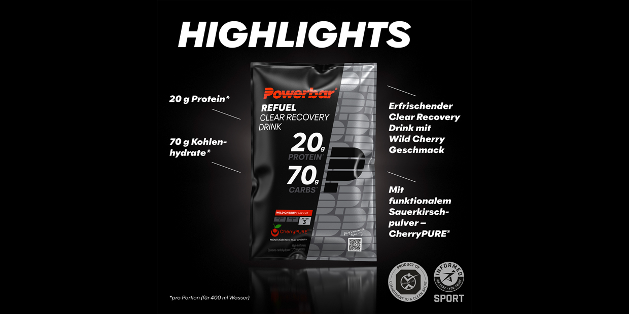 Anzeige Powerbar Refuel Clear Recovery Drink