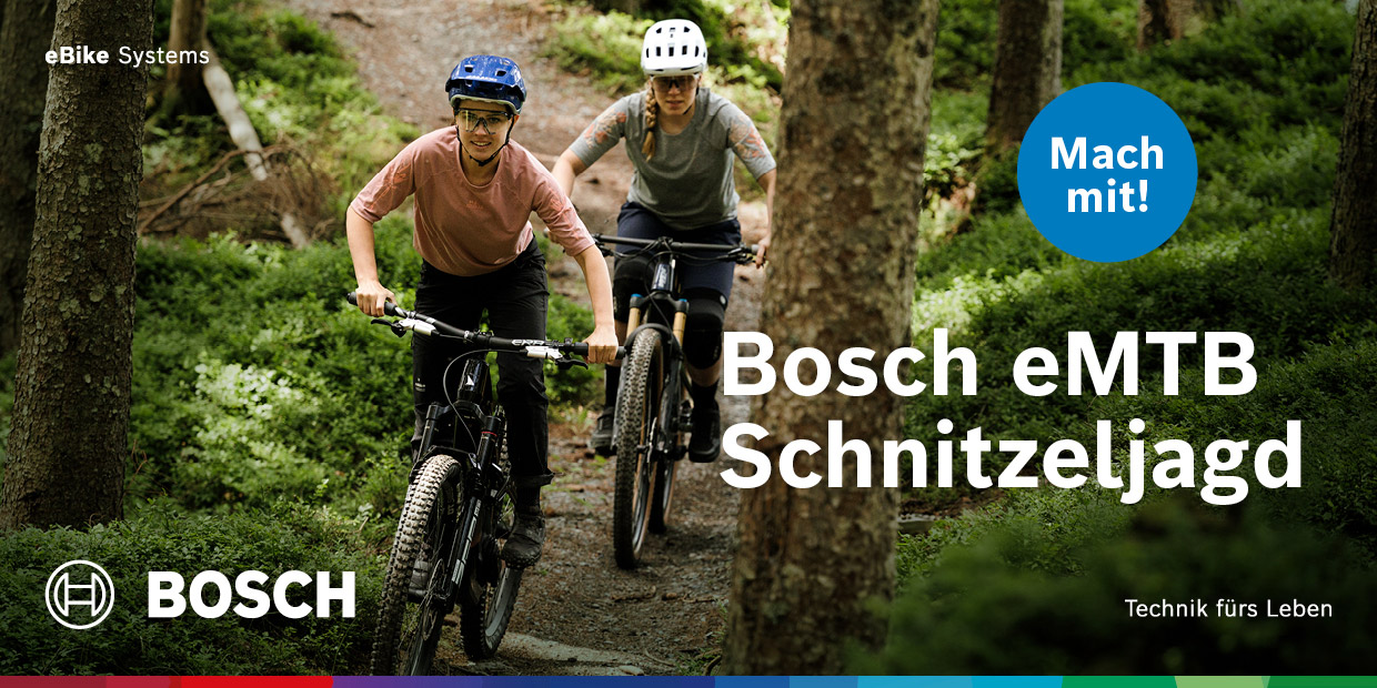 Anzeige Bosch eMTB-Schnitzeljagd