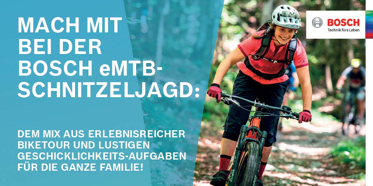 Anzeige Bosch eMTB-Schnitzeljagd