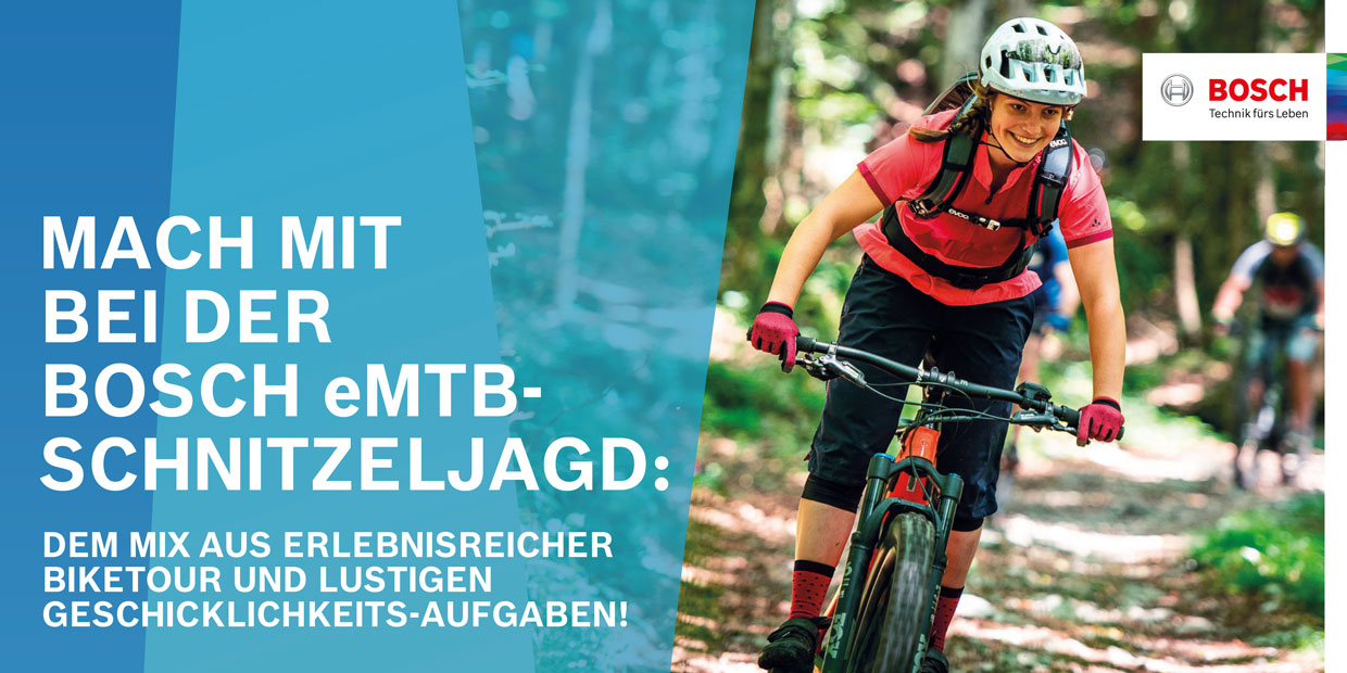 Anzeige Bosch eMTB-Schnitzeljagd