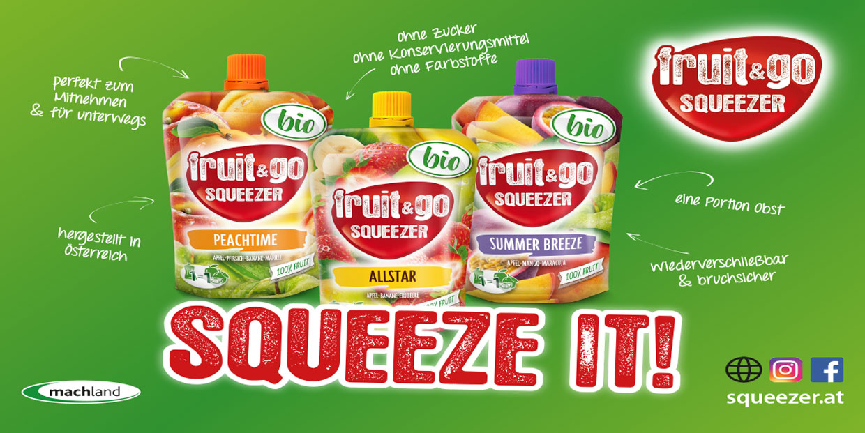 Anzeige Squeezer fruit&go