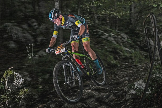 Lukas Kaufmann (AUT) - Salzkammergut Trophy 2019 - Ewige Wand (Foto: sportograf.de)